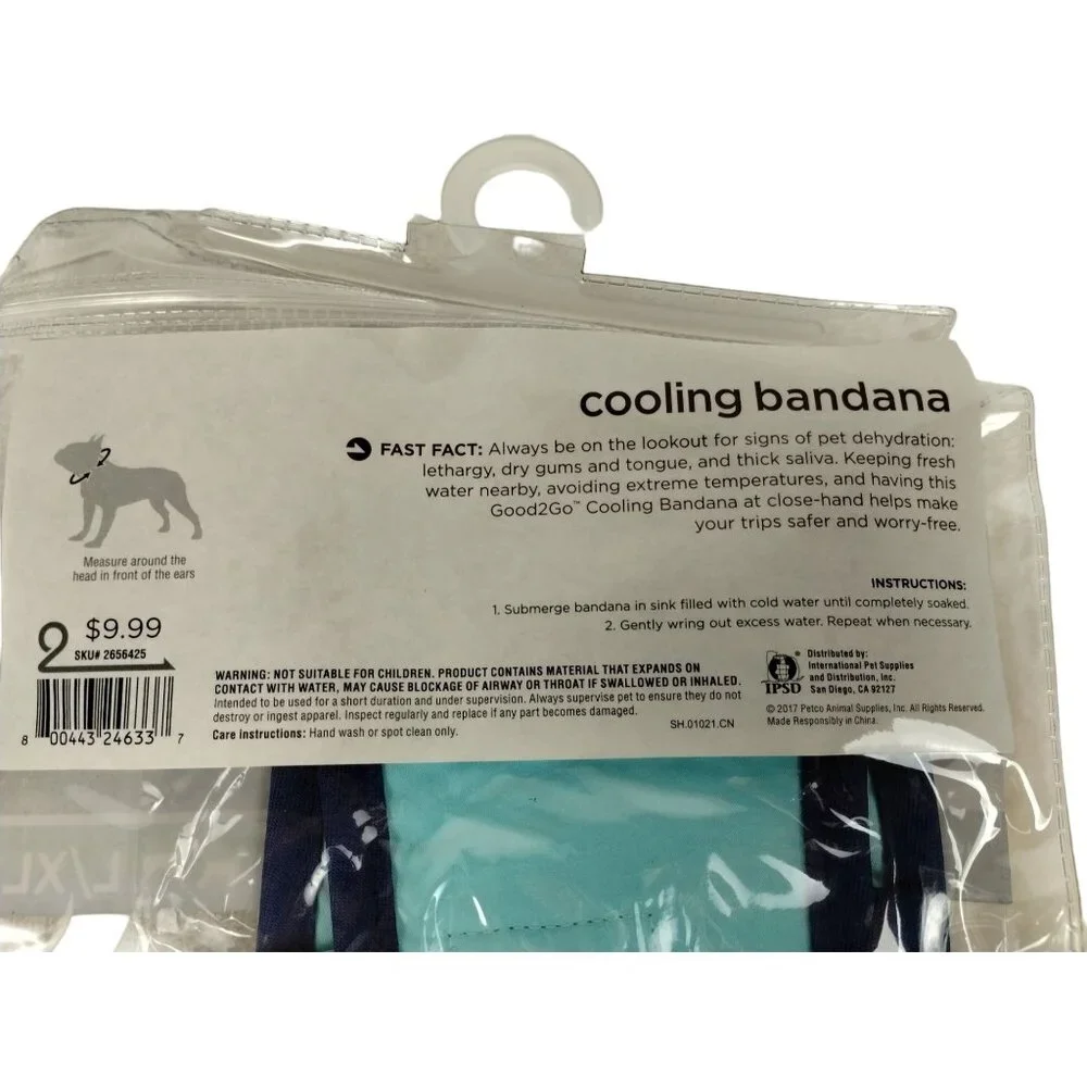 Good to Go Dogs L to XL Cooling Pet Bandana 19 inch Neck